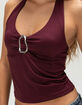 WEST OF MELROSE Womens Hardware Halter Top image number 5