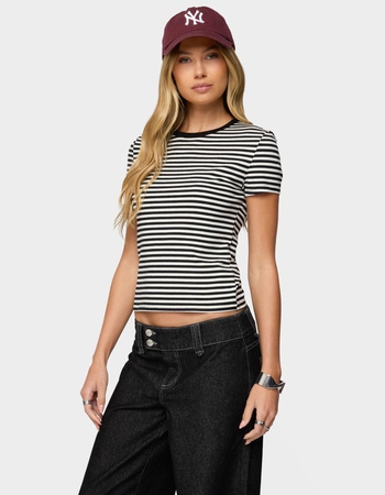 EDIKTED Nessie Striped Tee Alternative Image
