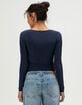 TILLYS Square Neck Cinch Womens Long Sleeve Top image number 4