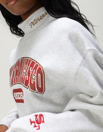 THE WILD COLLECTIVE San Francisco 49ers Womens Mock Neck Sweatshirt Alternative Image