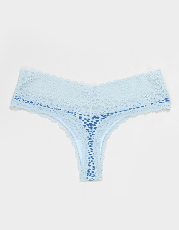 FULL TILT Stretch Cotton Lace Trim Thong Alternative Image