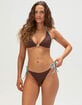 FULL TILT Texture Cheeky Tie Side Bikini Bottoms image number 2