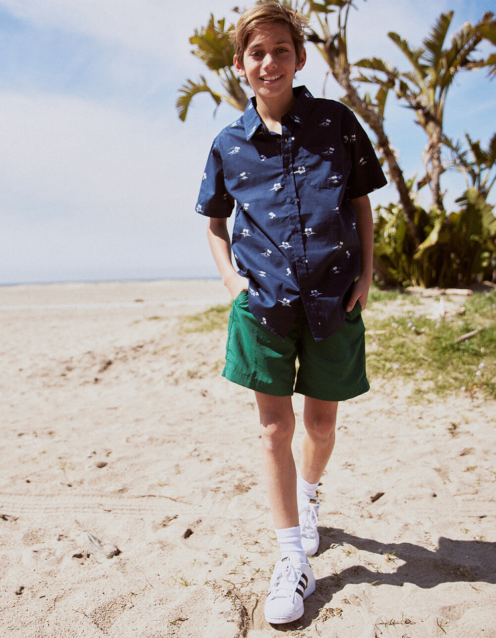 RSQ Boys Nylon Shorts - DK GREEN | Tillys