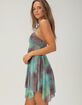 WEST OF MELROSE Printed Mesh Womens Halter Mini Dress image number 3