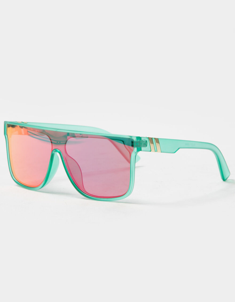 BLUE CROWN Matte Crystal Shield Sunglasses image number 0