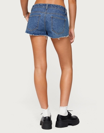 EDIKTED Devin Low Rise Micro Denim Shorts Alternative Image