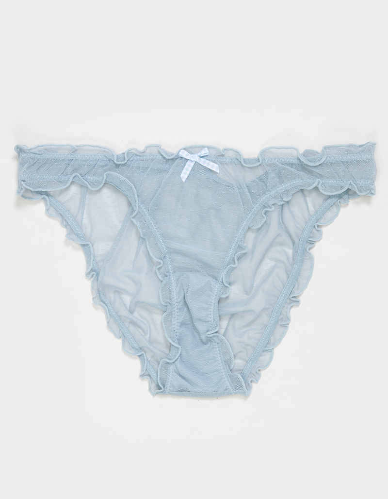 FULL TILT Mesh Dot Gingham Bow Bikini Panties image number 0