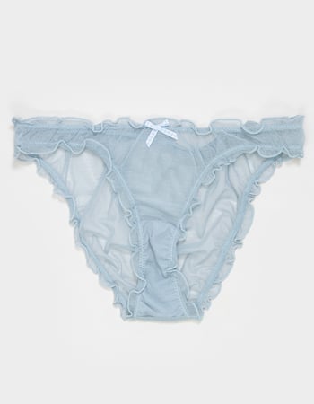 FULL TILT Mesh Dot Gingham Bow Bikini Panties Primary Image