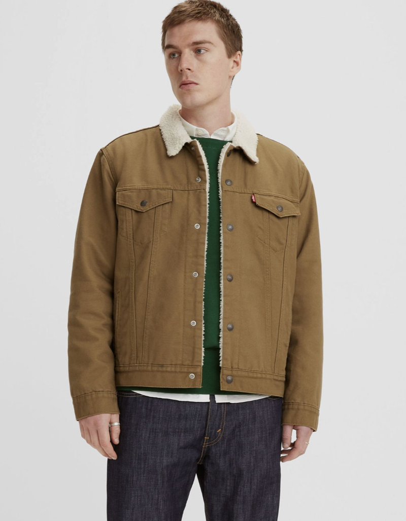 LEVI'S Canvas Type III Mens Sherpa Trucker Jacket image number 1