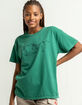 FULL TILT Skeleton Womens Green Oversized Tee image number 1