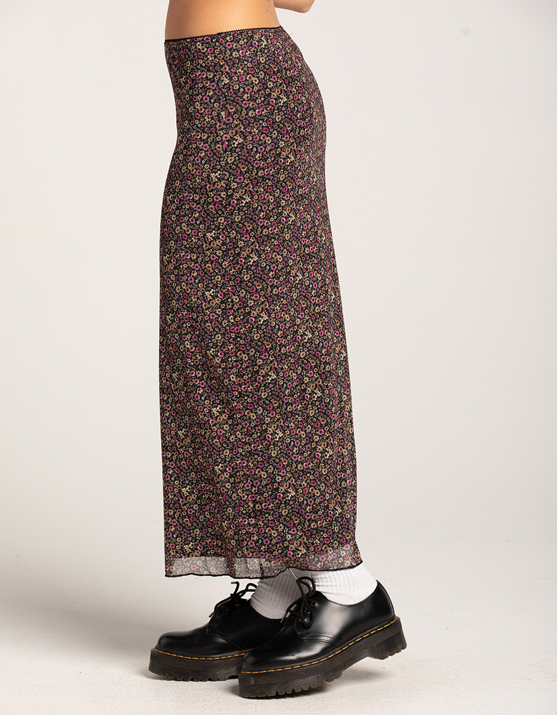 RSQ Womens Low Rise Mesh Maxi Skirt - BLACK COMBO | Tillys
