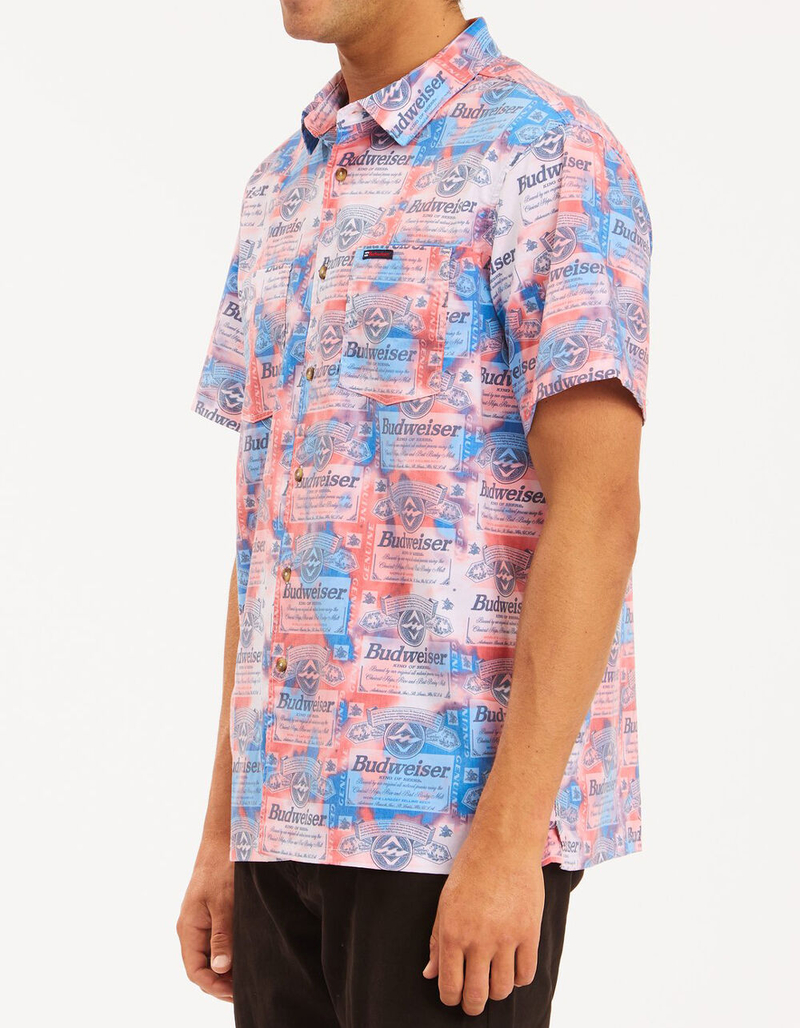 BILLABONG x Budweiser Insignia Mens Button Up Shirt image number 3