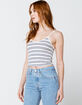 SKY AND SPARROW Stripe Womens Oatmeal Cami image number 2