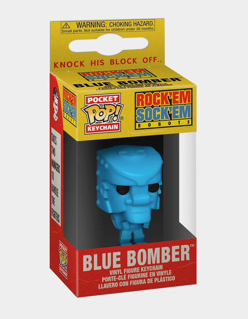 FUNKO Blue Bomber Rock 'Em Sock 'Em Robots Keychain image number 1