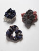 FULL TILT 5 Pack Velvet/Floral Scrunchies image number 1
