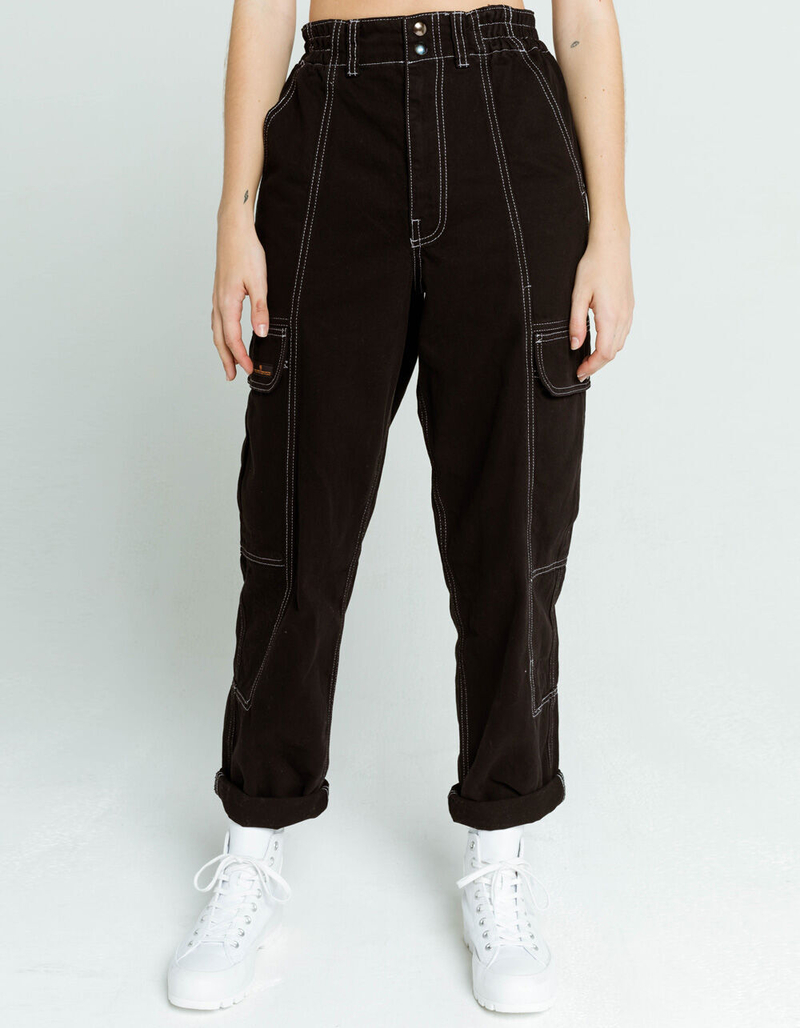 BDG Urban Outfitters Blaine Cargo Womens Black Skate Jeans image number 7