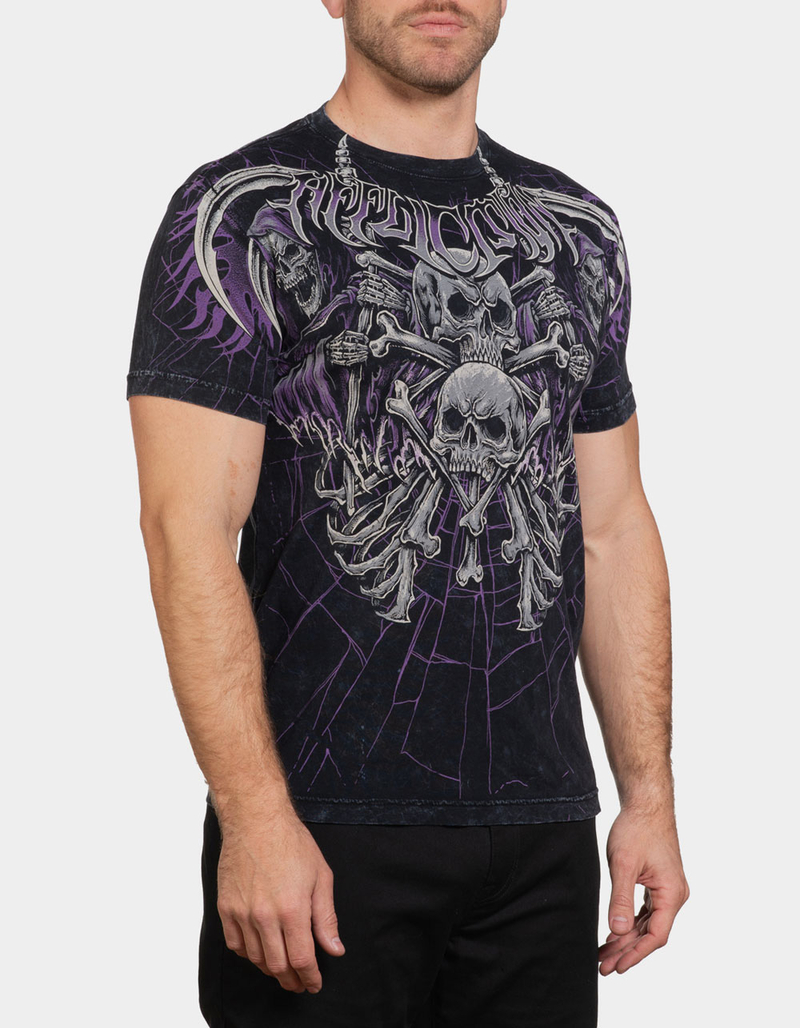 AFFLICTION Darkness Falls Mens Tee image number 1