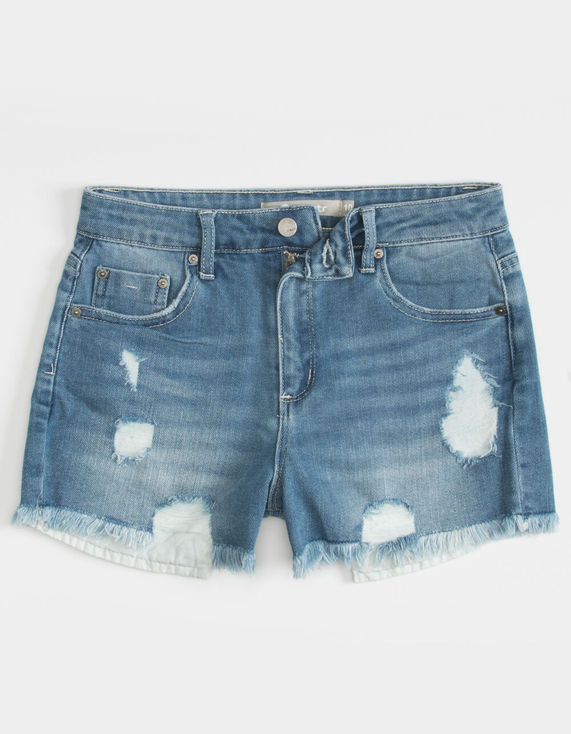 TRACTR High Waist Weekender Girls Denim Shorts image number 0