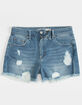 TRACTR High Waist Weekender Girls Denim Shorts image number 1