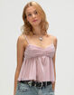 FULL TILT Sparkle Womens Babydoll Cami image number 6