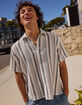 RSQ Mens Textured Stripe Button Up Shirt image number 3