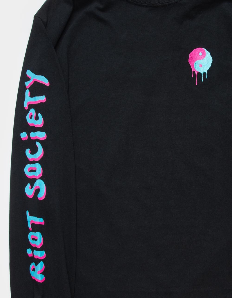 RIOT SOCIETY Yin Yang Drip Embroidered T-Shirt image number 1