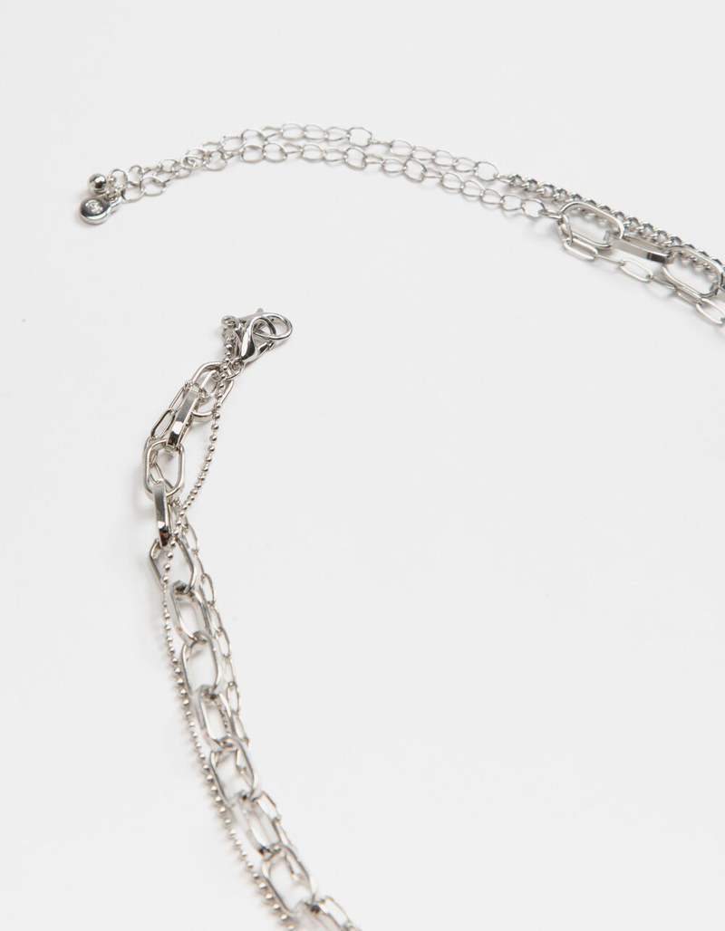 FULL TILT 2 Pack Layered Zipper & Hook Necklaces image number 2