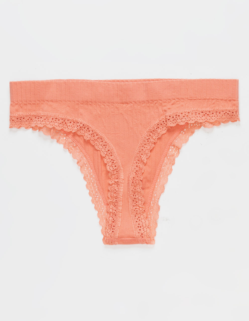 FULL TILT Seamless Rib Thong image number 1