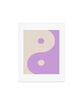 DENY DESIGNS Tara Elisa Design Lilac Cream Yin Yang Minimalist Fun 11" x 14" Poster image number 1