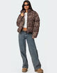 EDIKTED Dalya Leopard Printed Puffer Jacket image number 2