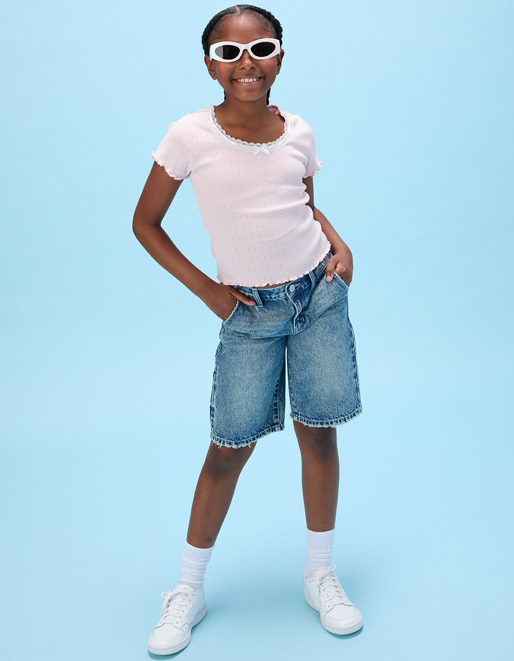 RSQ Girls Jorts - MEDIUM WASH - 14 | Tillys