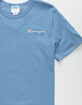 CHAMPION Embroidered Script Logo Mens Blue T-Shirt image number 2