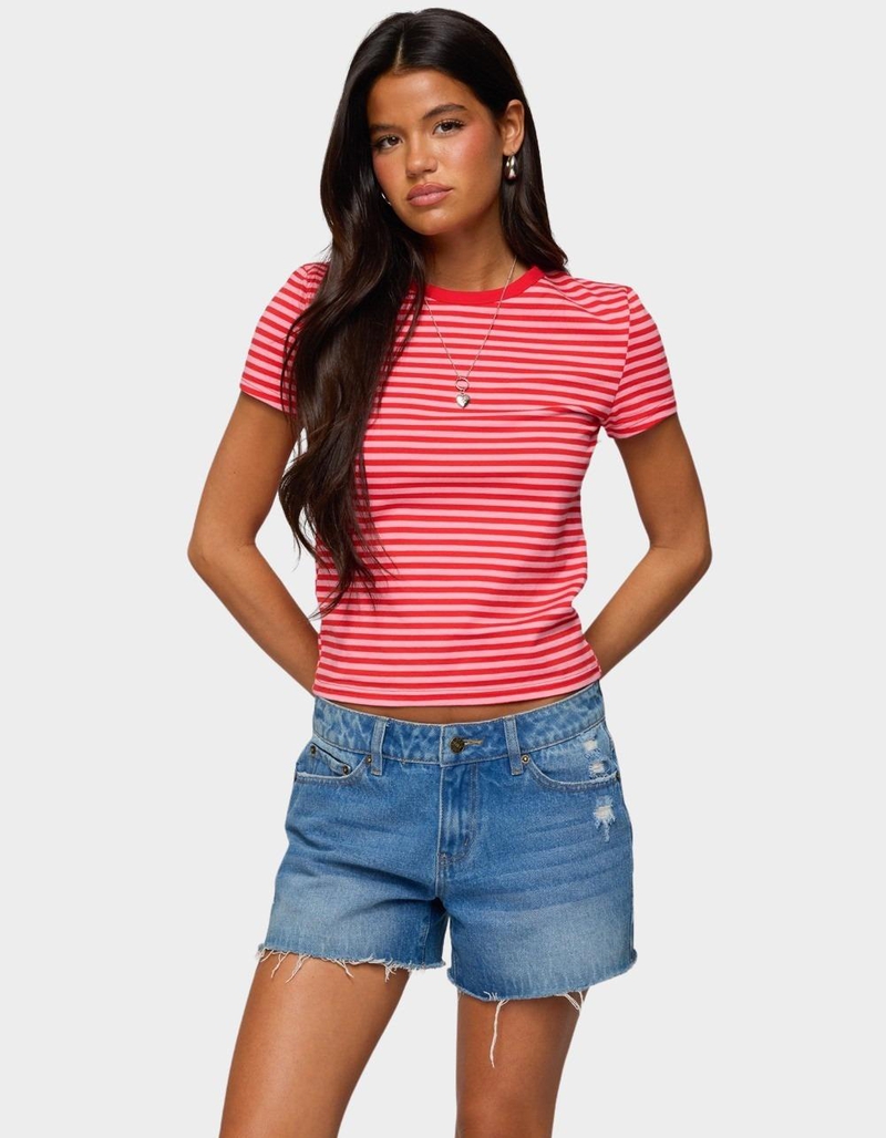 EDIKTED Nessie Striped Tee image number 0