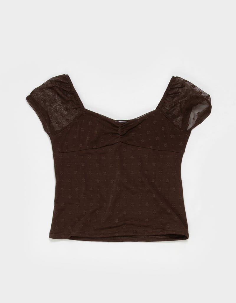 RSQ Girls Flocked Mesh Top image number 0