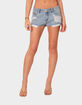 EDIKTED Devin Low Rise Micro Denim Shorts image number 1