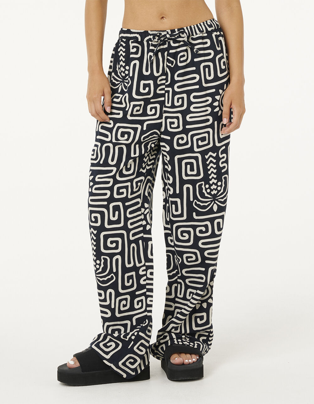 RIP CURL Sunset Luau Wide Leg Womens Pants - BLK/WHT | Tillys