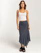 FULL TILT Low Rise Asymmetrical Lace Womens Midi Skirt image number 1