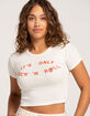 ROLLING STONES Only Rock Womens Baby Tee image number 1