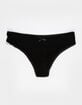 FULL TILT Bow Lace Trim Rib Cheeky Panties image number 1
