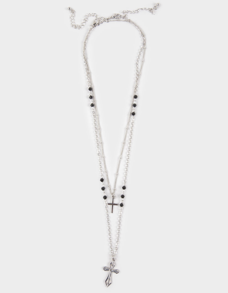 FULL TILT Layered Cross/Rhinestone Necklace image number 0