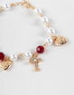 FULL TILT Cross/Pearl Charm Bracelet image number 2