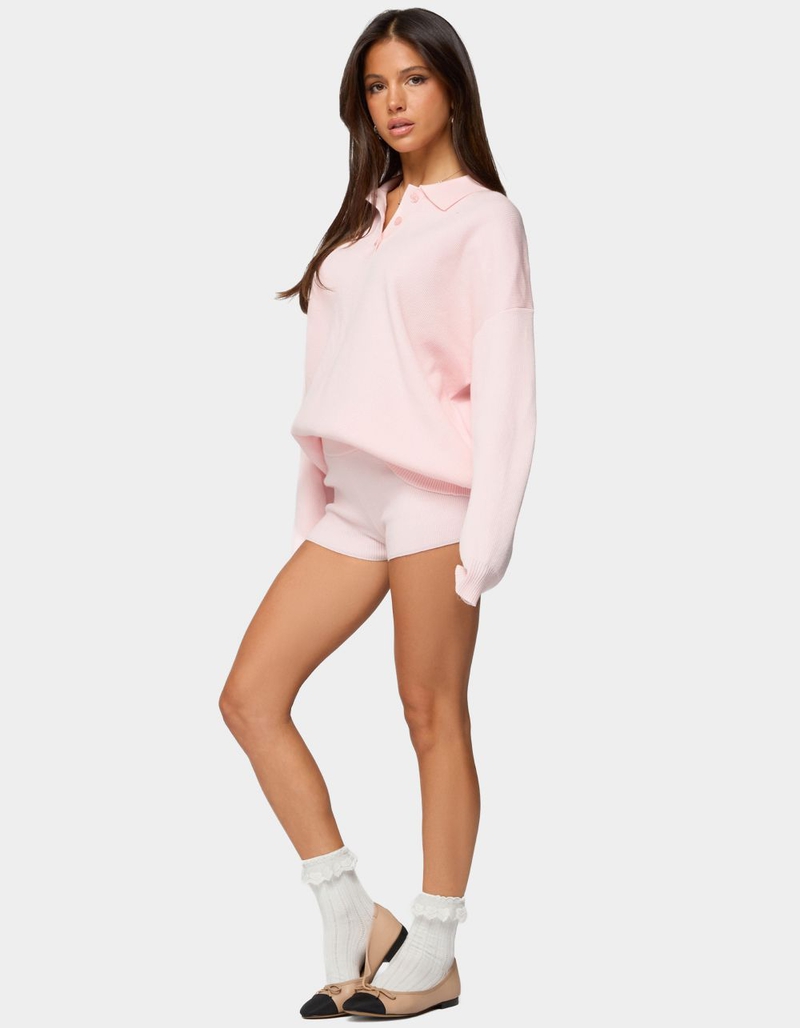 EDIKTED Lorie Ribbed Knit Shorts image number 3