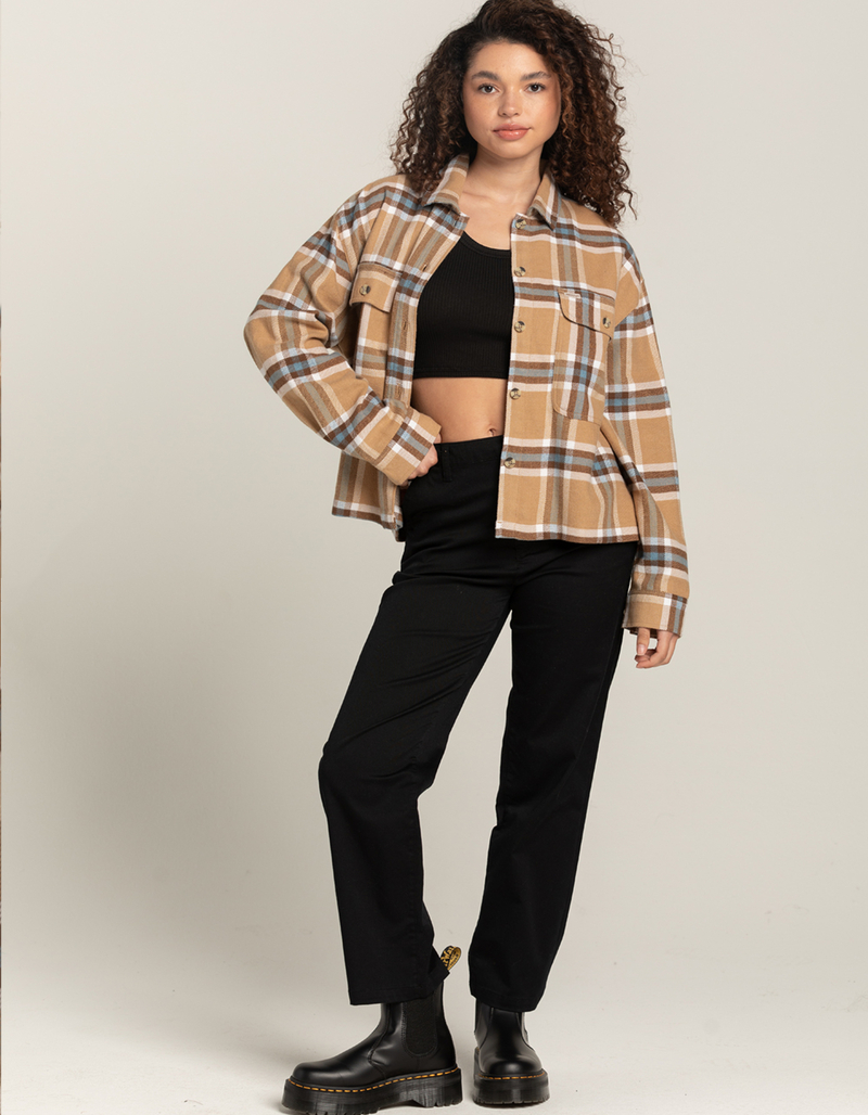 BRIXTON Bowery Womens Long Sleeve Crop Flannel image number 4