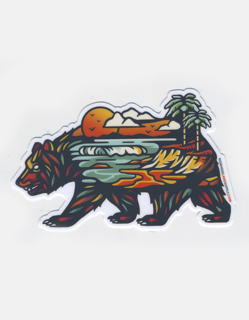 NOWHERE LAND Bear Beach Sticker image number 0