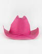 Pink Straw Womens Cowboy Hat image number 4