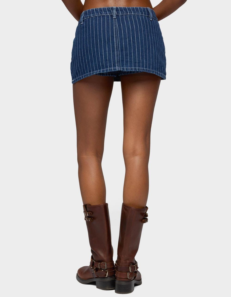 EDIKTED Camelia Denim Mini Skort image number 2