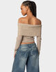 EDIKTED Lili Fold Over Knit Top image number 5