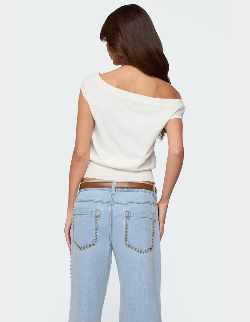 EDIKTED Michaela Off Shoulder Knit Top image number 3