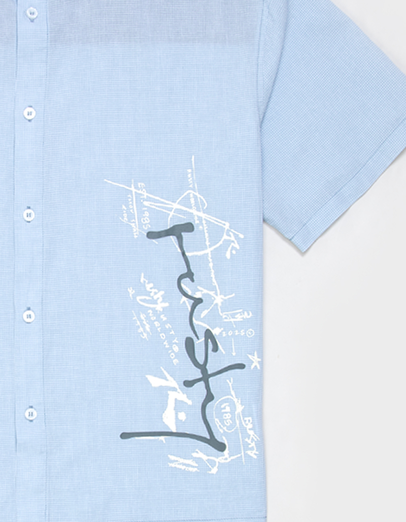 RUSTY Crisis Mens Crop Button Up Shirt image number 2