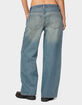 EDIKTED Petite Magda Low Rise Acid Wash Jeans image number 3